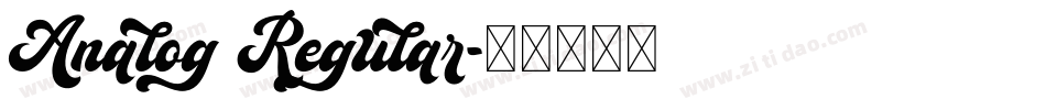 Analog Regular字体转换